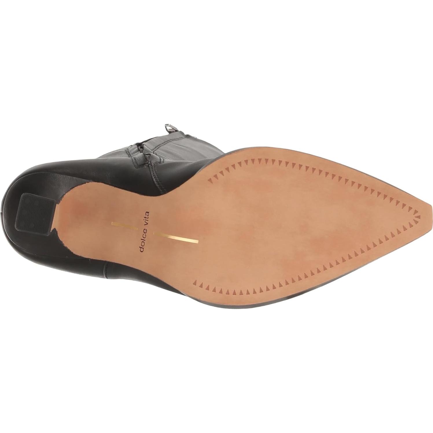 Bota Alta Puntiaguda Dolce Vita AUGGIE Cuero Negro 38.5