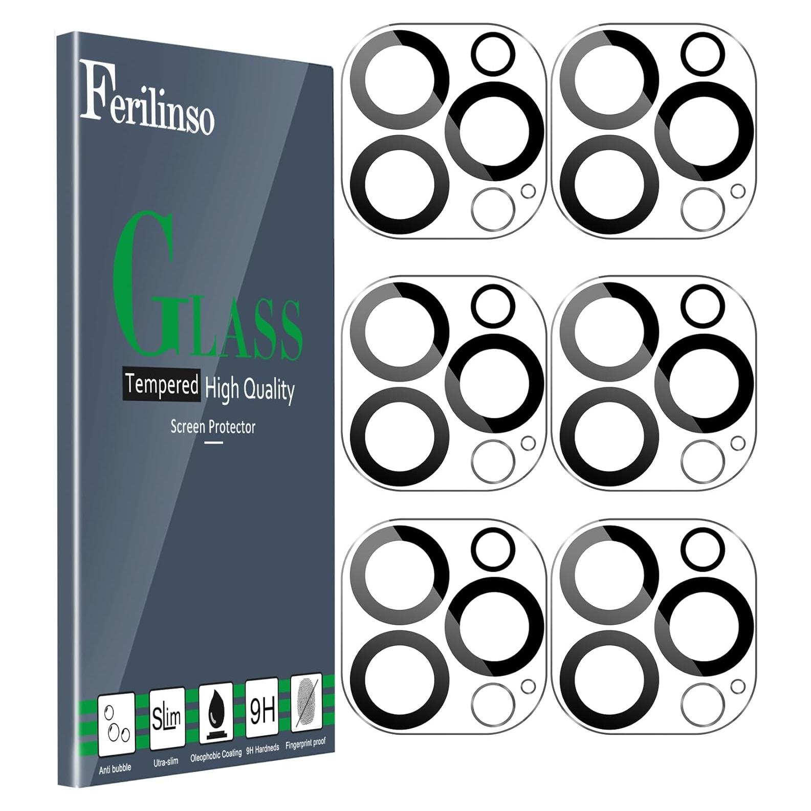 Protector de Lente de Cámara Ferilinso para iPhone 14/15 Pro