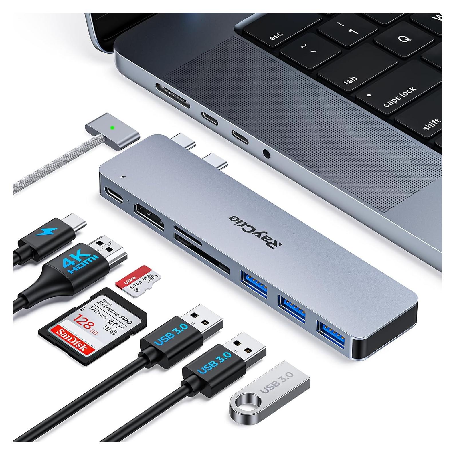 Adaptador USB C Hub HDMI RayCue para MacBook Pro/Air 4K