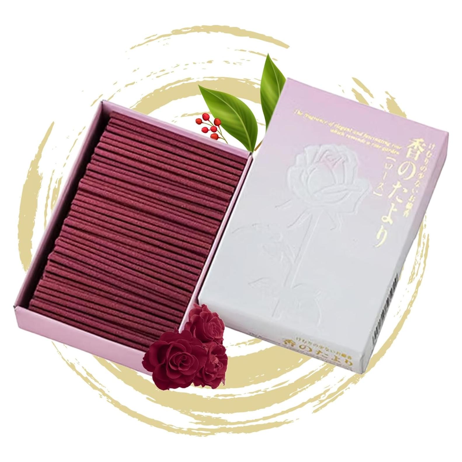 Incienso Hasegawa Kaori no Tayori Rosa 6 cm Bajo Humo 50g