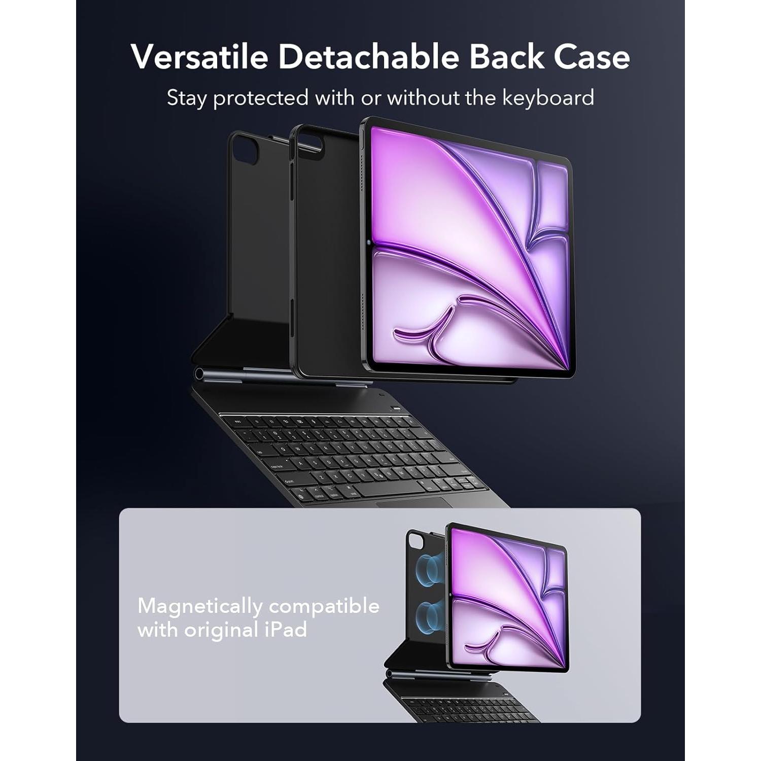 Funda Teclado ESR iPad Air 13" M3/M2 2025/2024 Negro