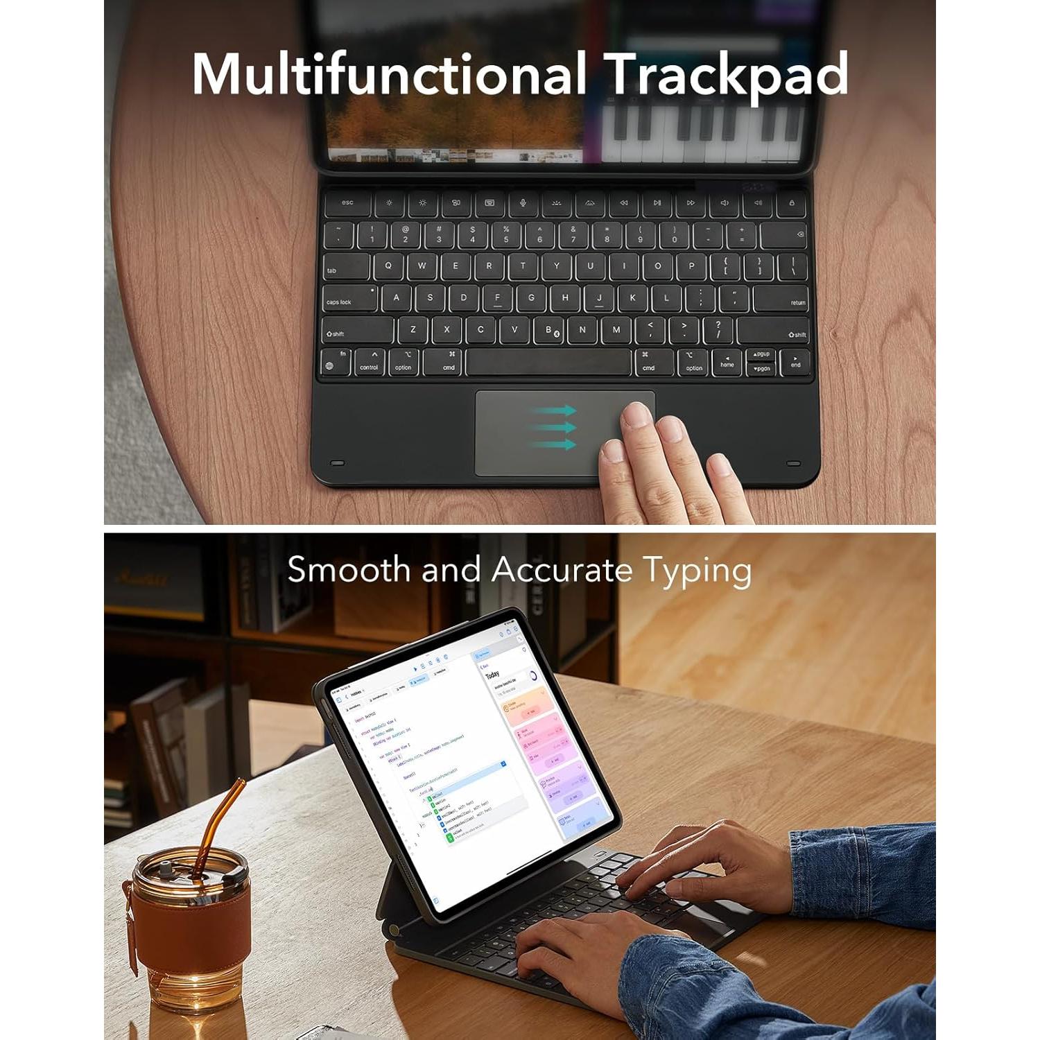 Funda Teclado ESR iPad Air 13" M3/M2 2025/2024 Negro