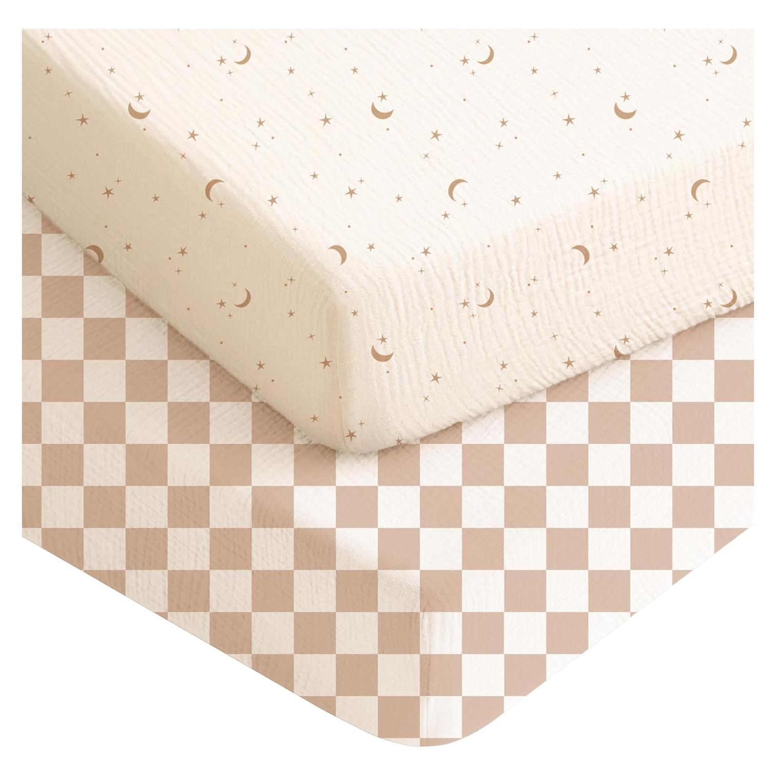 Sábanas de Muselina Konssy para Cuna Estándar 2 Piezas