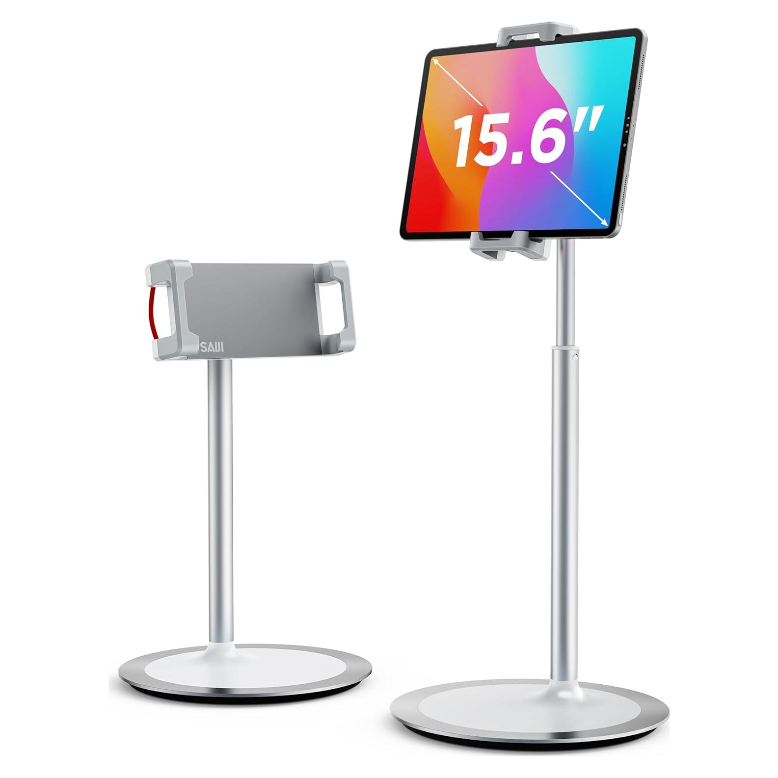 Soporte Ajustable para Tableta SAIJI S3E-S, Aluminio Plata