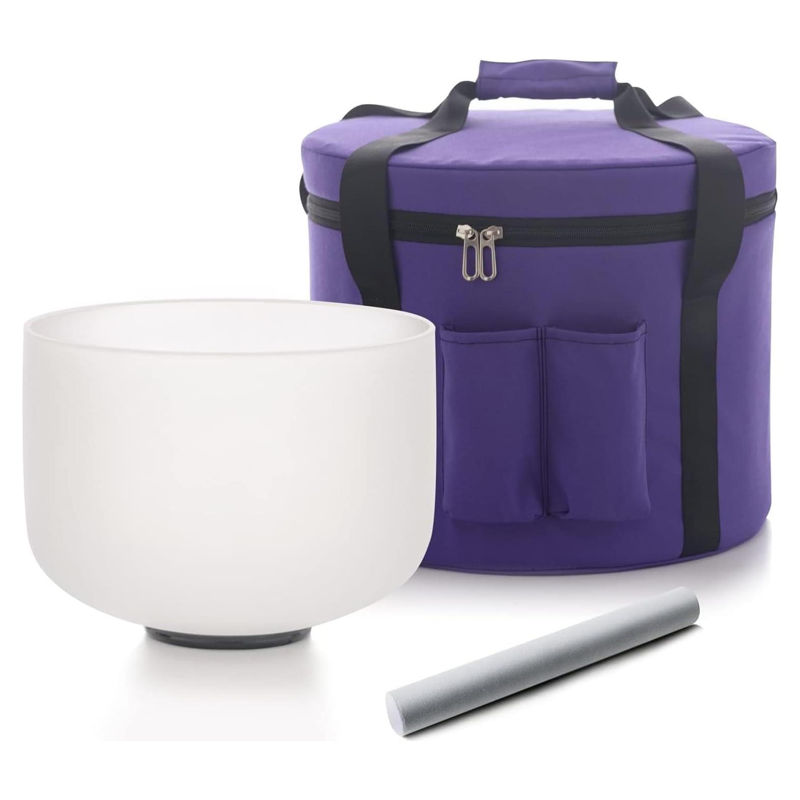 Cuenco de Canto de Cristal Hye-eun 20cm Nota A 432Hz con Funda