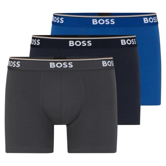 Calzoncillos Boxer BOSS Algodón Stretch Hombre 3 Pzs