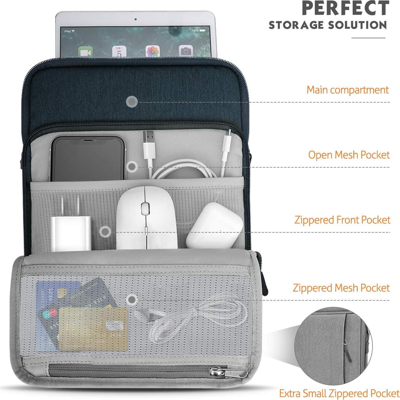 MoKo Funda para Tabletas 9-11" Indigo con Bolsillos