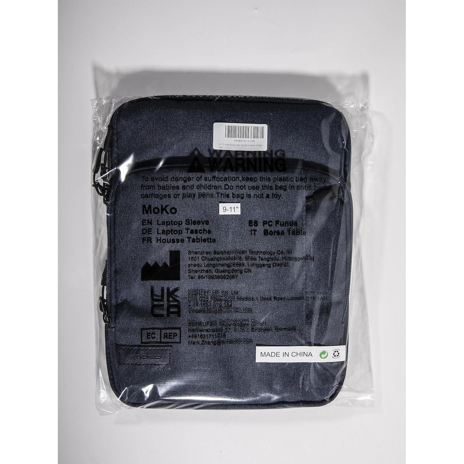 MoKo Funda para Tabletas 9-11" Indigo con Bolsillos