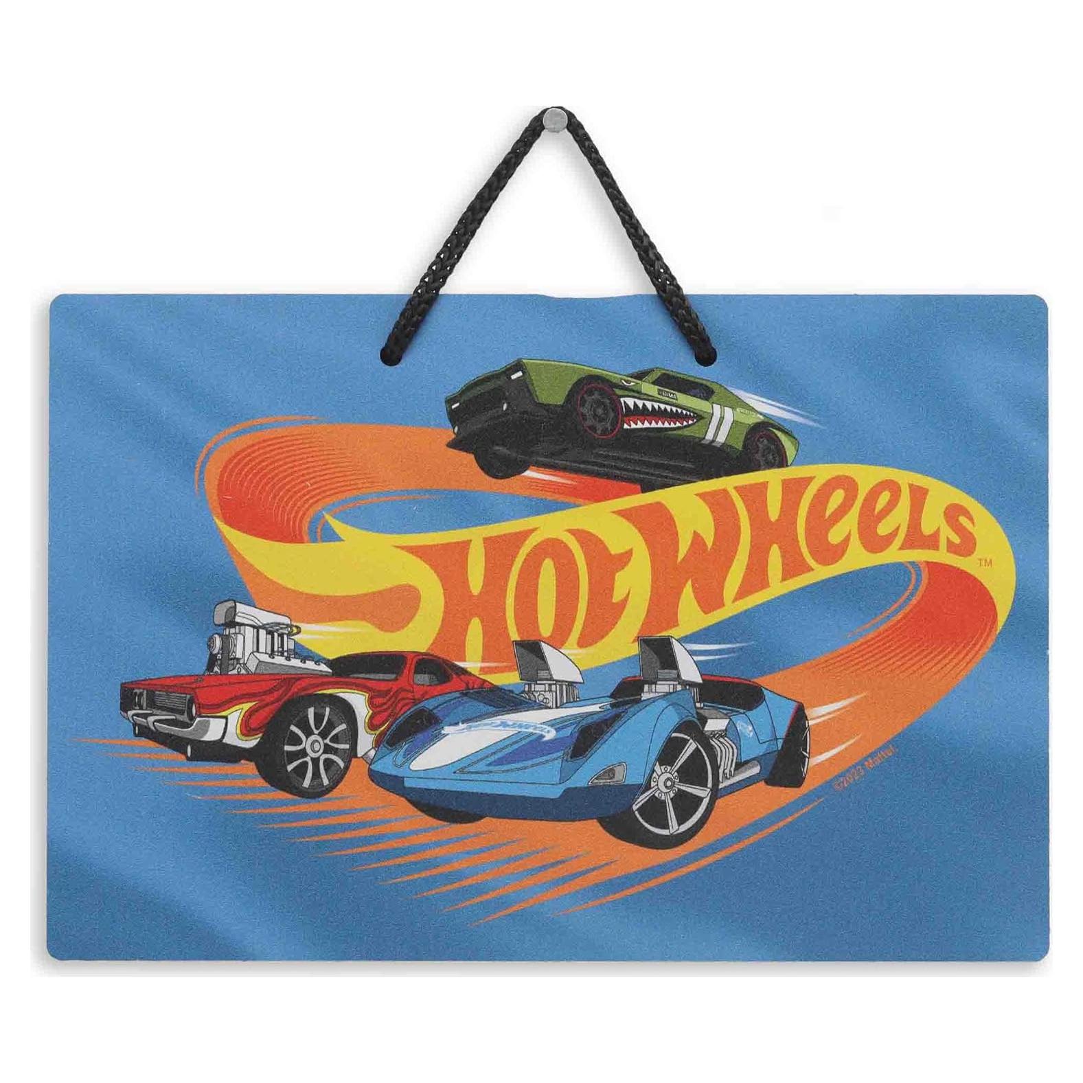 Cartel de Metal Hot Wheels Acción Pista de Carreras 21x0.33cm