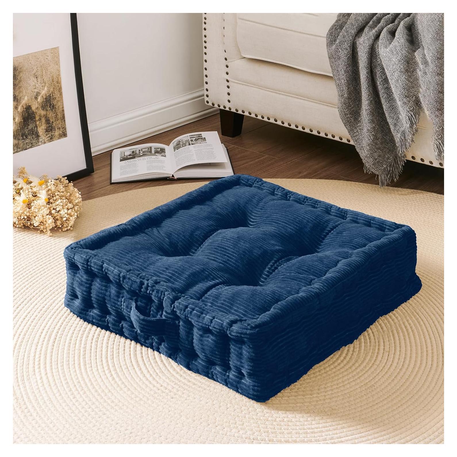 Cojín de Suelo Wellsin Cuadrado 50.8x50.8 cm Azul Marino