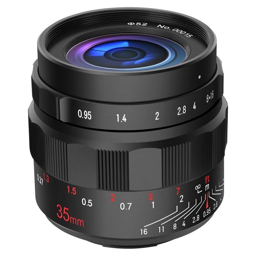 Lente JINTU 35mm f/0.95 para Montura E de Sony - Manual