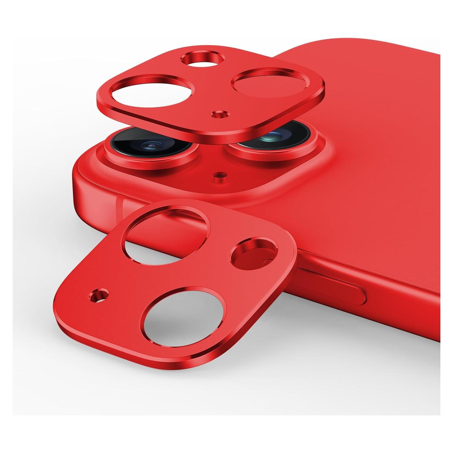 Protector de Lente de Cámara KISMER para iPhone 14 Plus Rojo