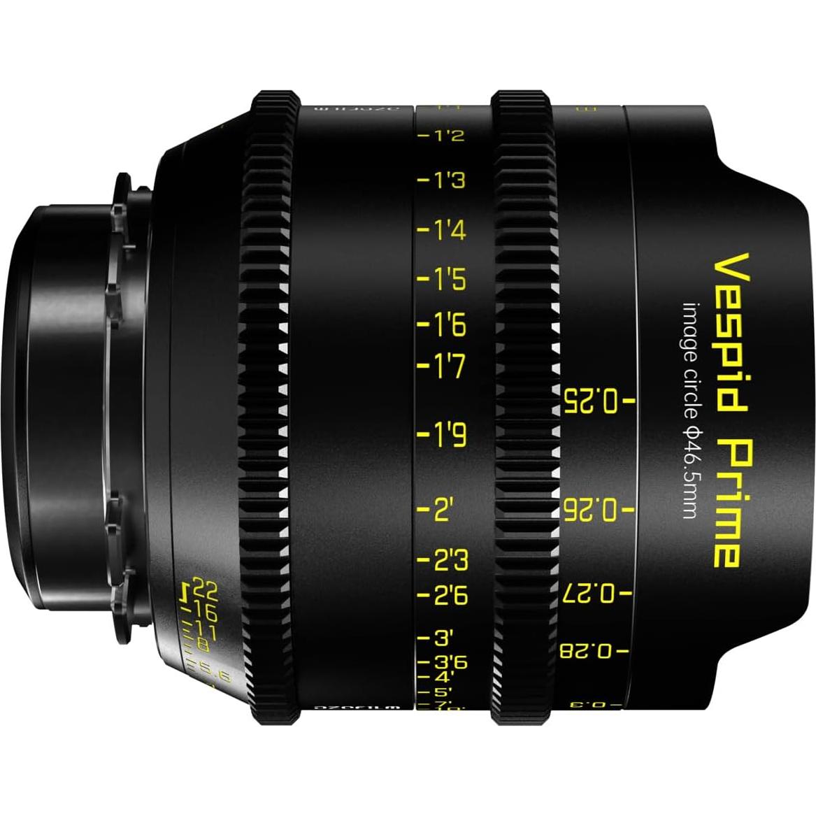 Lente de cine DZOFILM Vespid Prime 16mm T2.8 montura PL/EF
