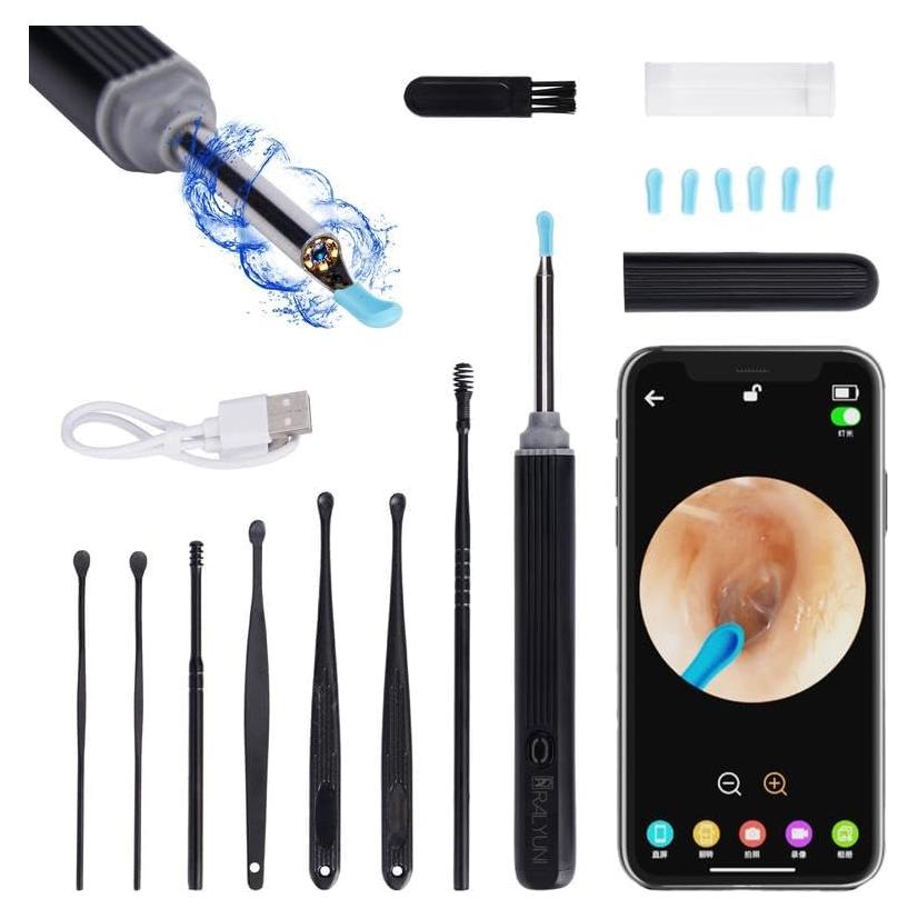 Otoscopio Inalámbrico 1080 HD Xinghuo con Luz LED y Punta de Silicona