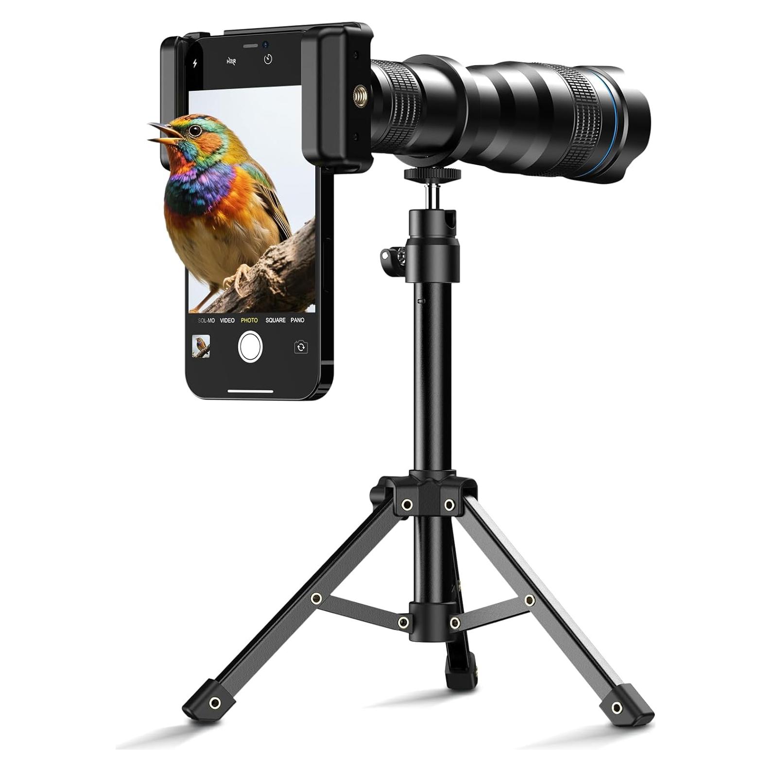 Lente Telefoto HD 36X APEXEL para Smartphone con Trípode