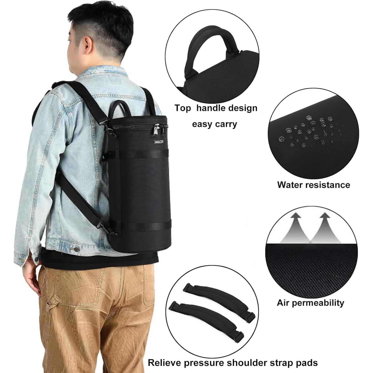 Funda Acolchada para Lente de Cámara Grande - Compatible con SONY y Canon