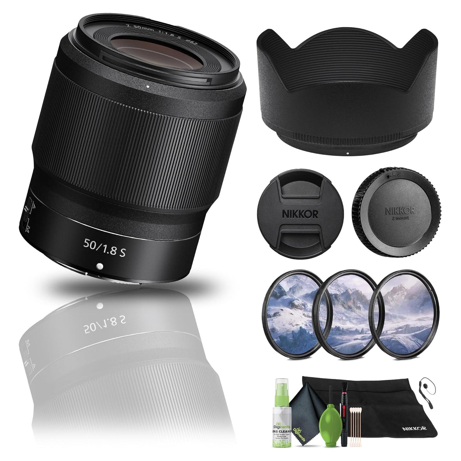 Lente Nikon NIKKOR Z 50mm f/1.8 S + Kit de Filtros y Limpieza