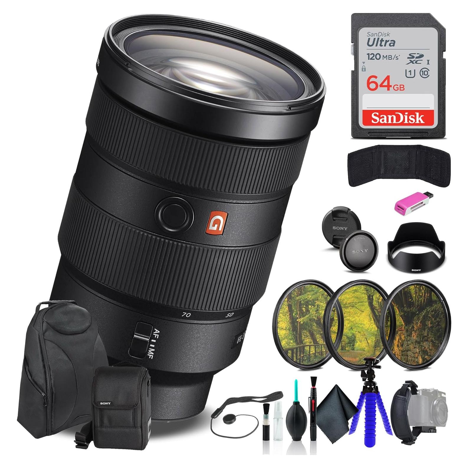 Lente Zoom Estándar Sony FE 24-70mm F2.8 GM con Accesorios