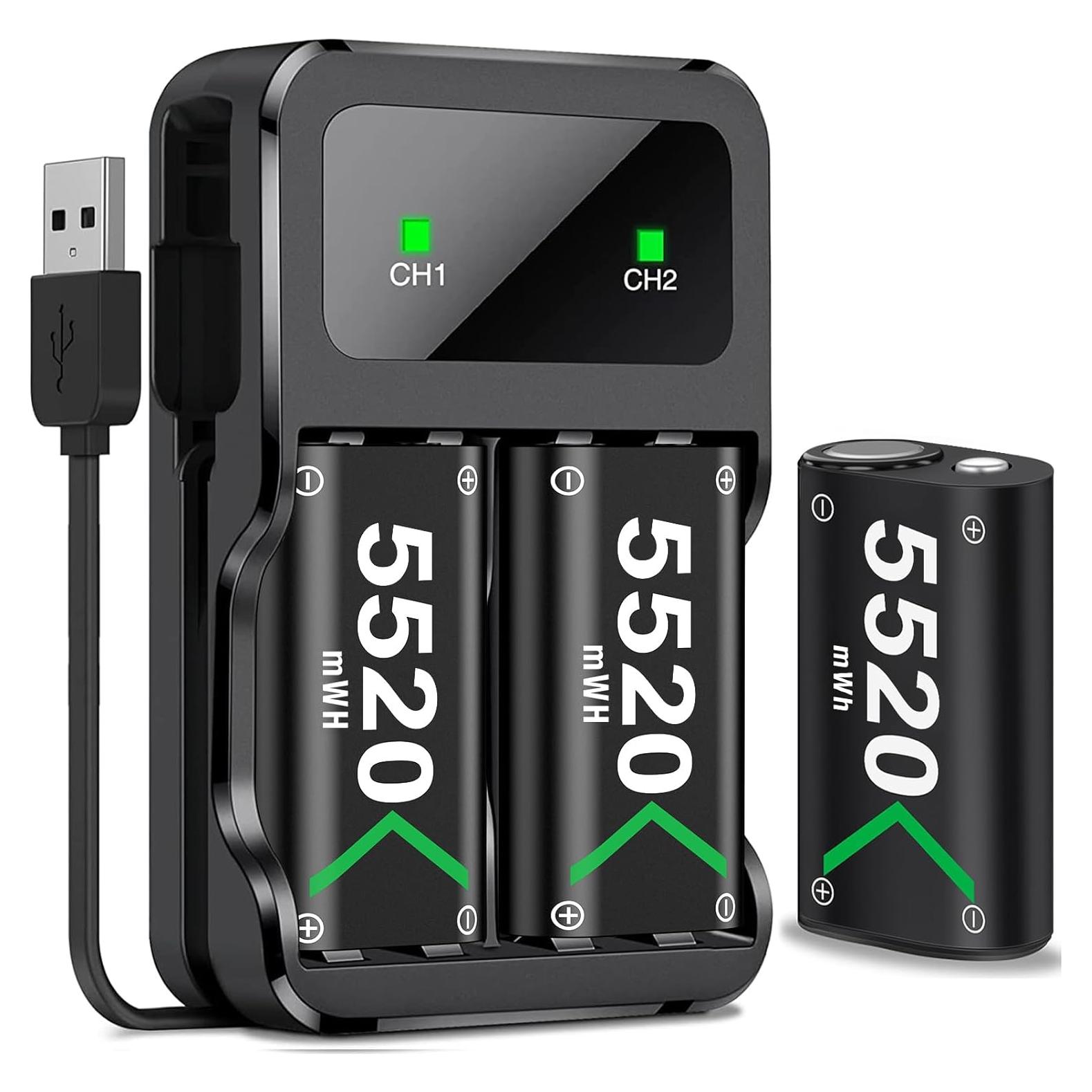 Paquete de Baterías Recargables DXKK 3x5520mAh para Xbox One/S/X