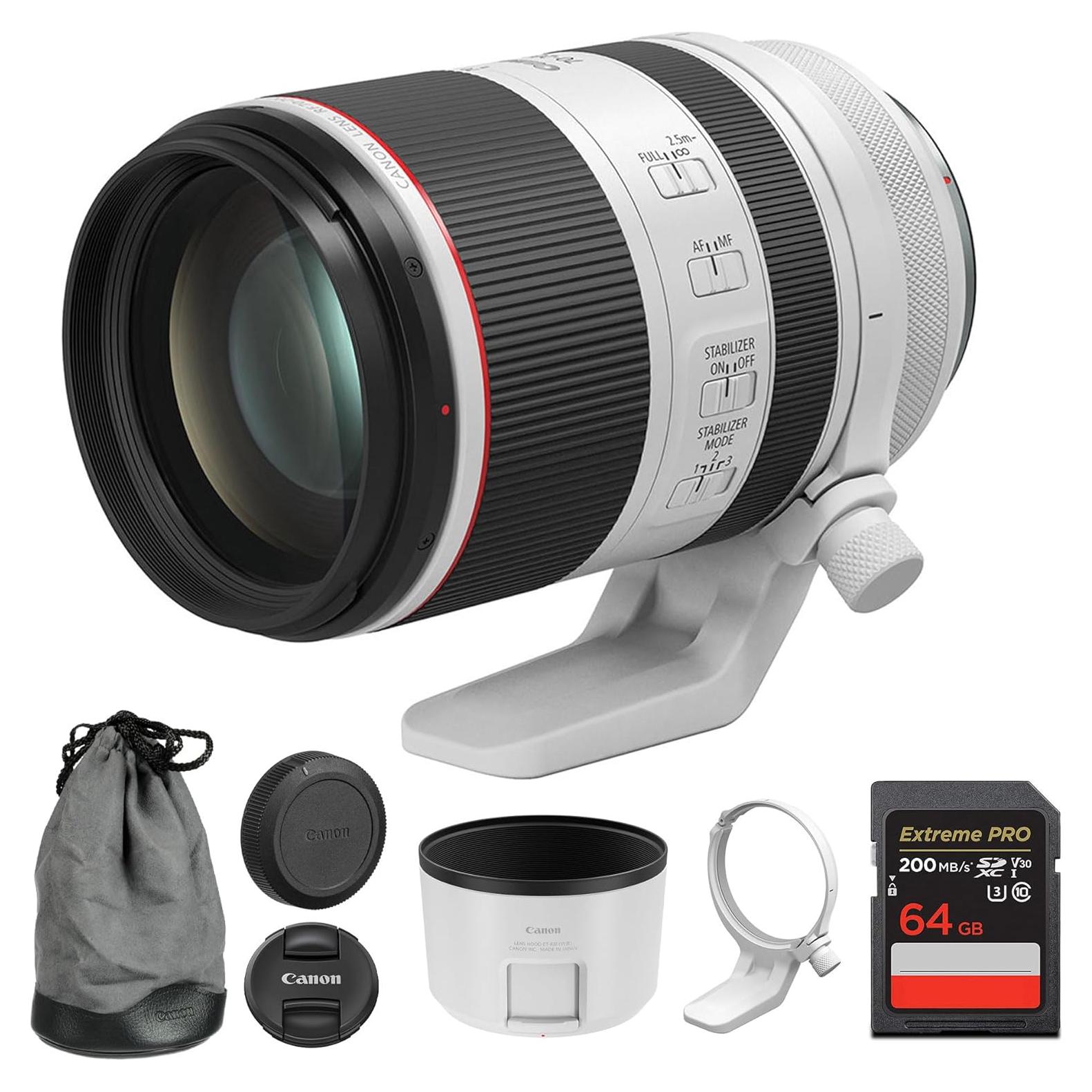 Lente Canon RF 70-200mm f/2.8 L IS USM + Tarjeta 64GB