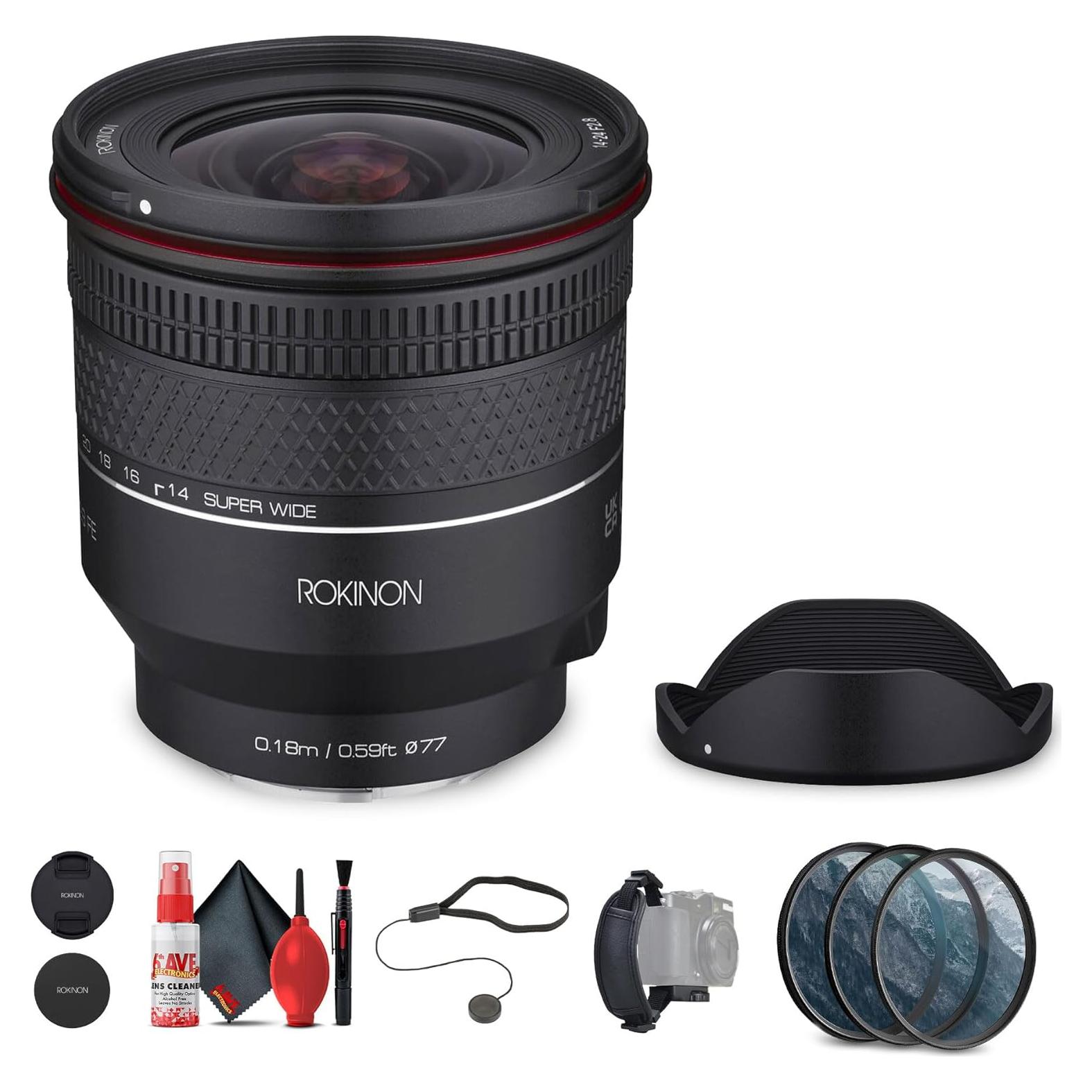 Lente Rokinon AF 14-24mm f/2.8 para Sony E + Kit de Filtros