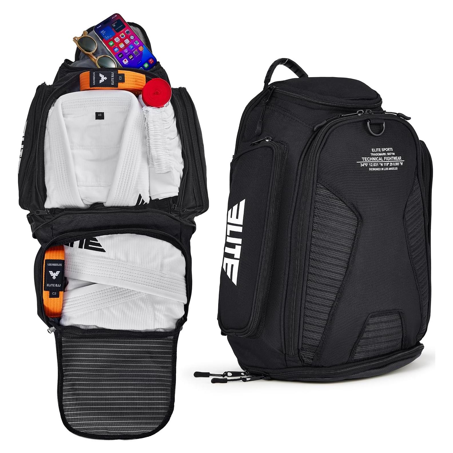 Bolsa de gimnasio expandible Elite Sports BJJ MMA 42x31cm