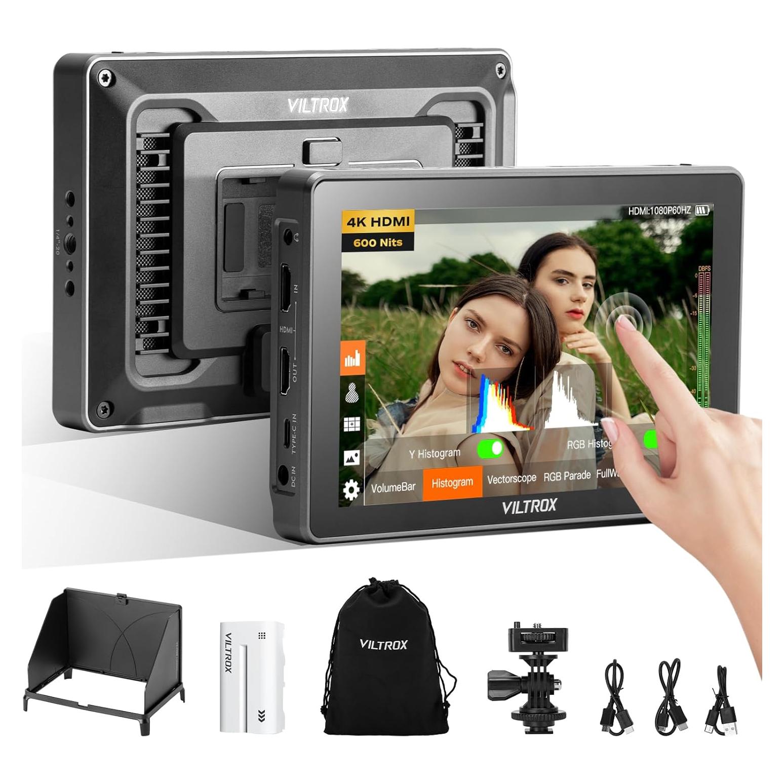 Monitor de Campo VILTROX DC-L2 7" HDMI 3G-SDI 4K Táctil