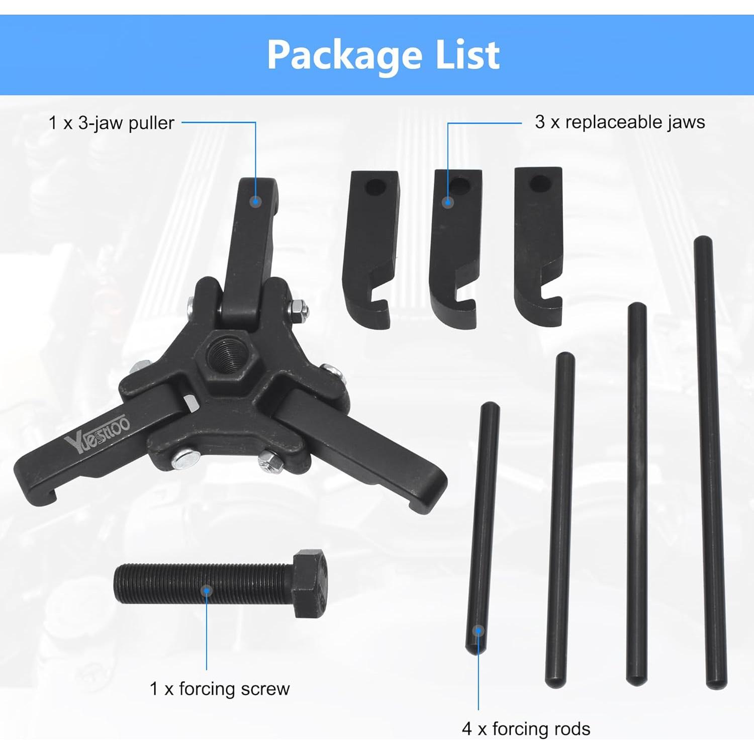 Extractor de Polea Amortiguador Yuesstloo 3 Garras 2.28 kg