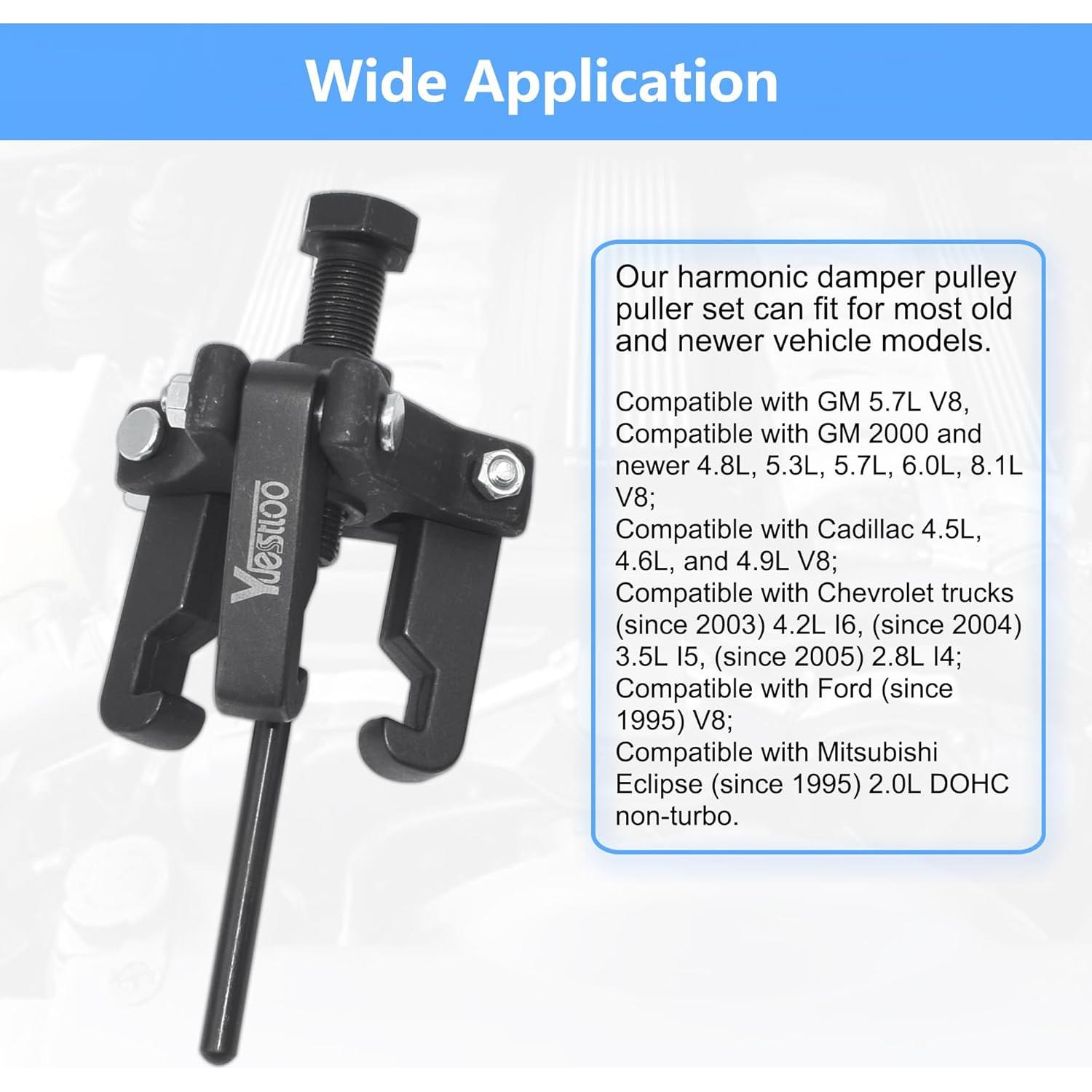 Extractor de Polea Amortiguador Yuesstloo 3 Garras 2.28 kg