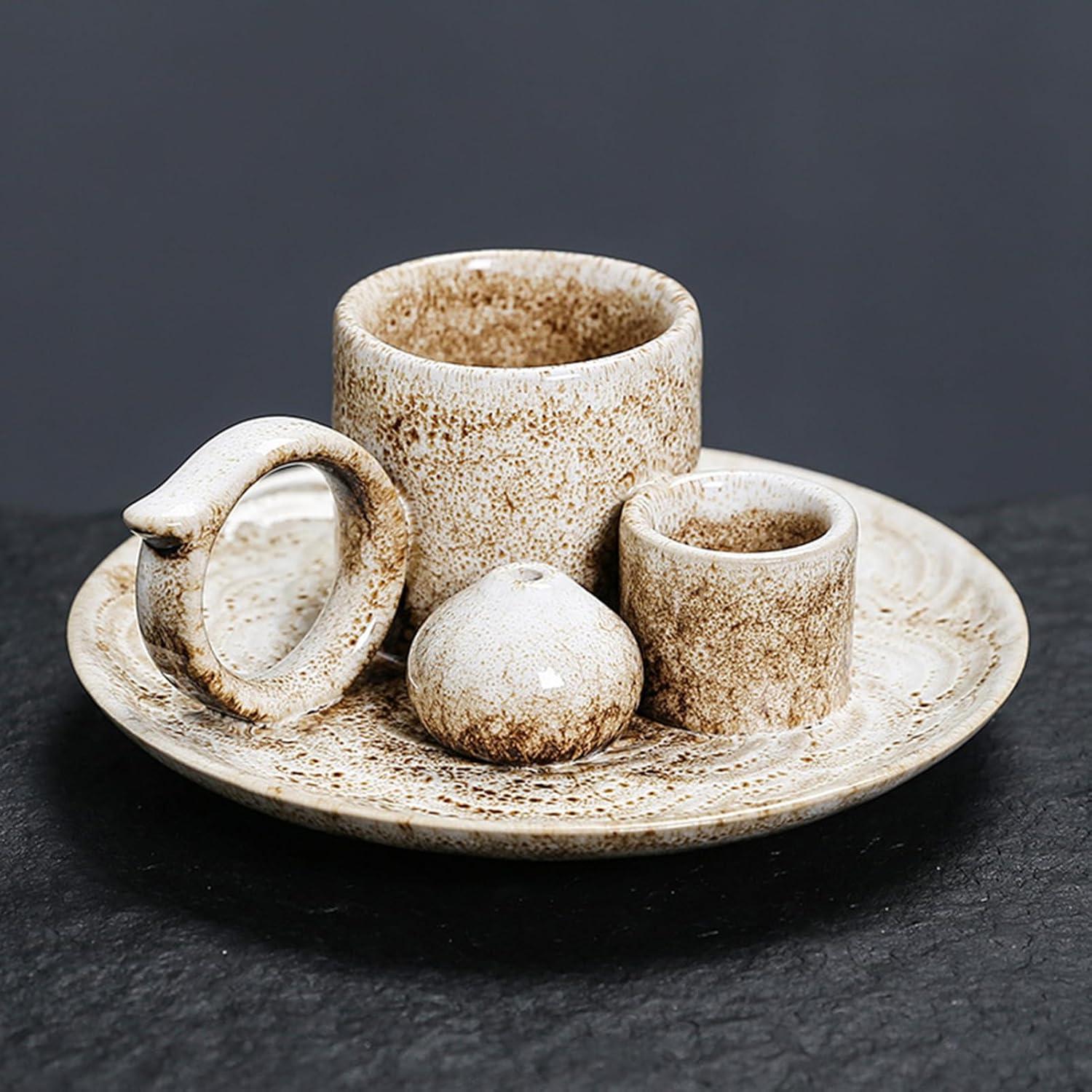 Soporte para Incienso Cerámico 4 en 1 YIENENG Azul