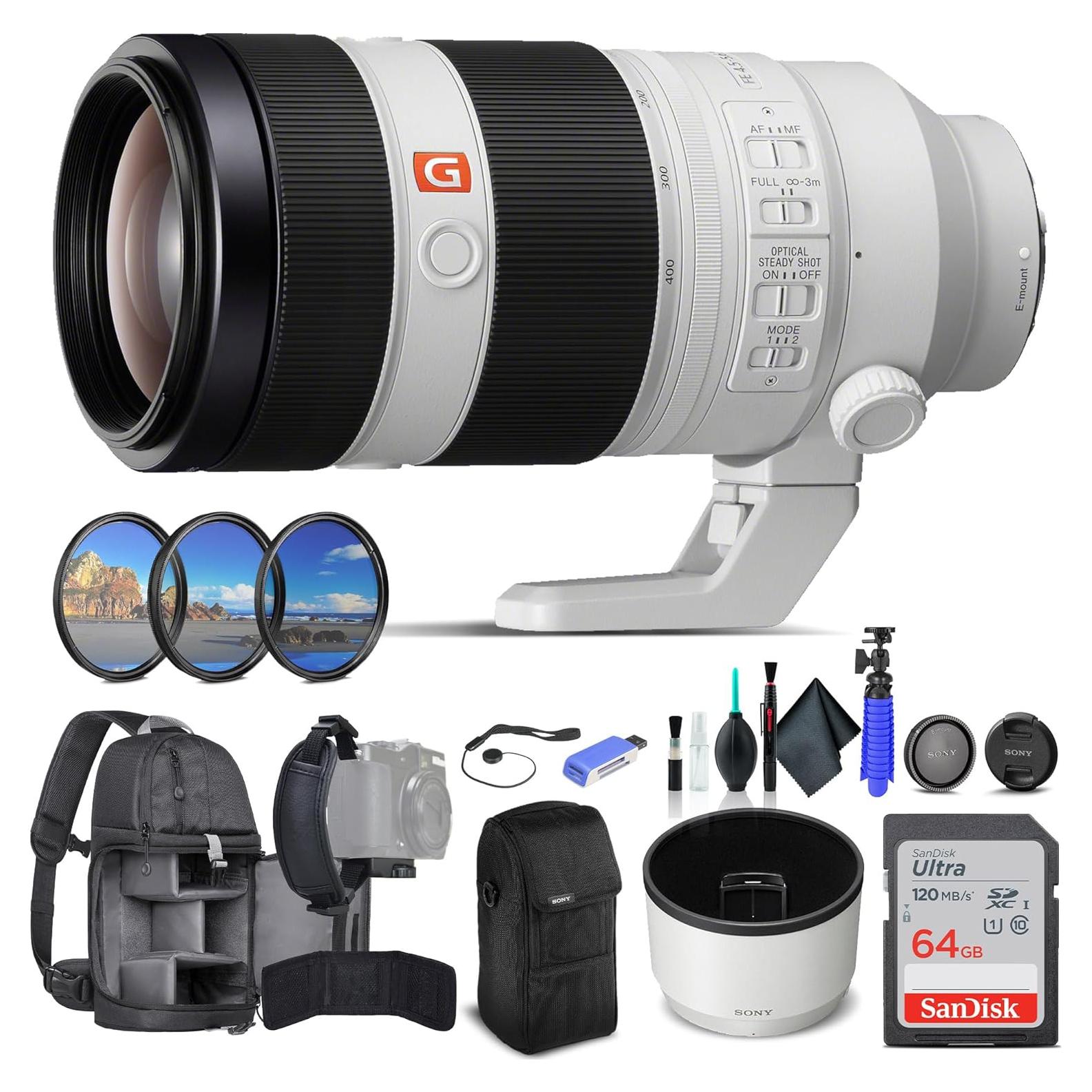 Lente Zoom Telefoto Sony FE 100-400mm F4.5-5.6 GM OSS Kit