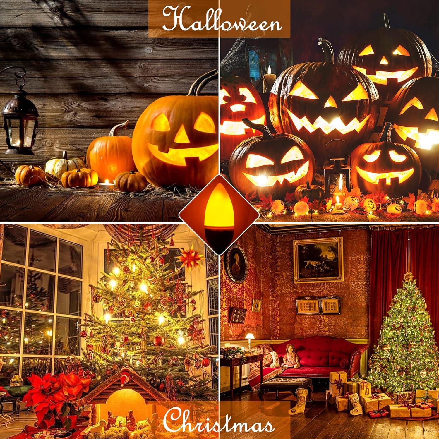 Bombillas LED E12 Bestview Efecto Llama 3 Modos - Paquete de 6