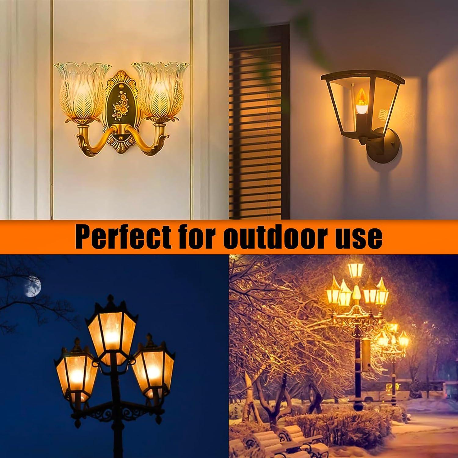 Bombillas LED E12 Bestview Efecto Llama 3 Modos - Paquete de 6