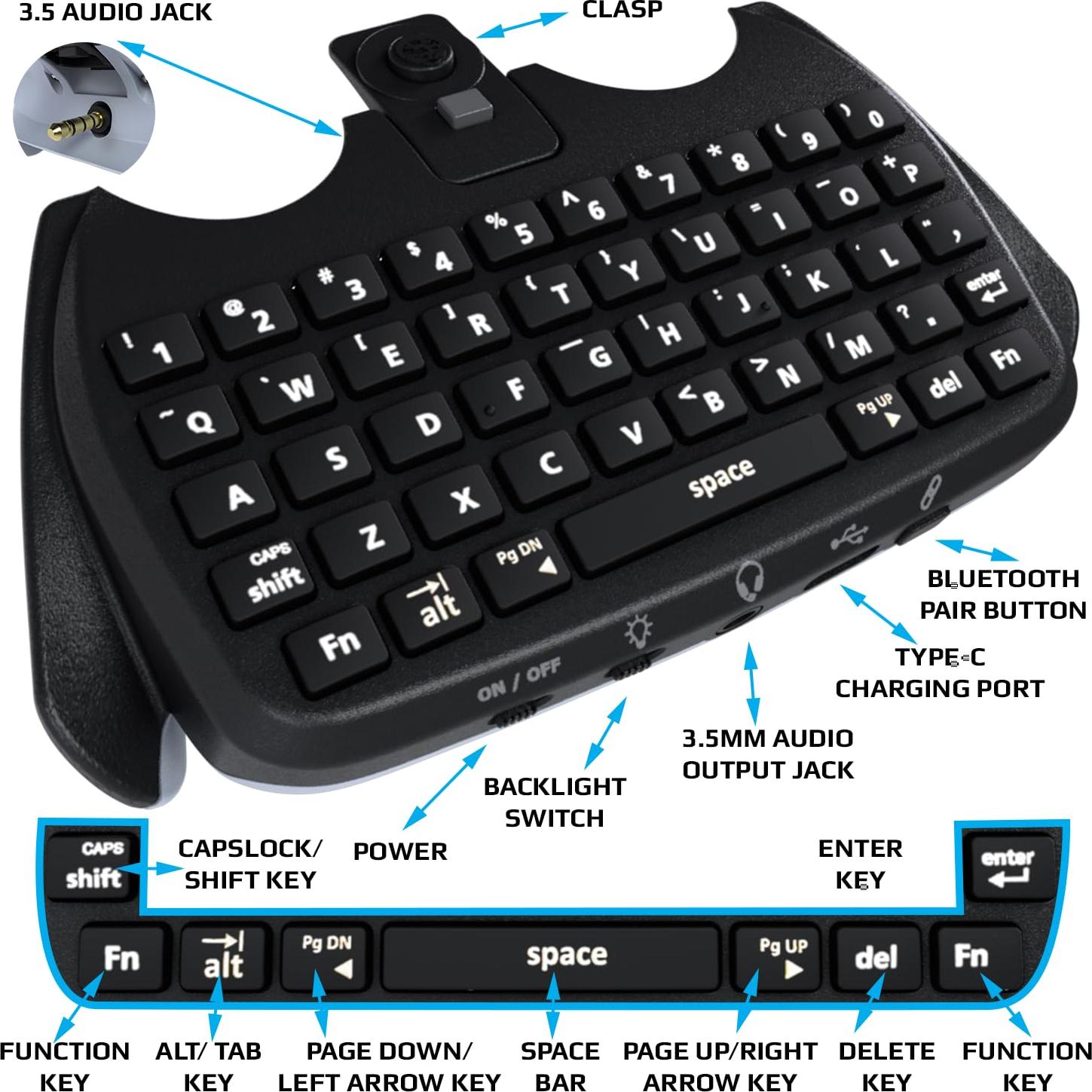 Teclado ChatPad Inalámbrico para PS5 - Collective Minds
