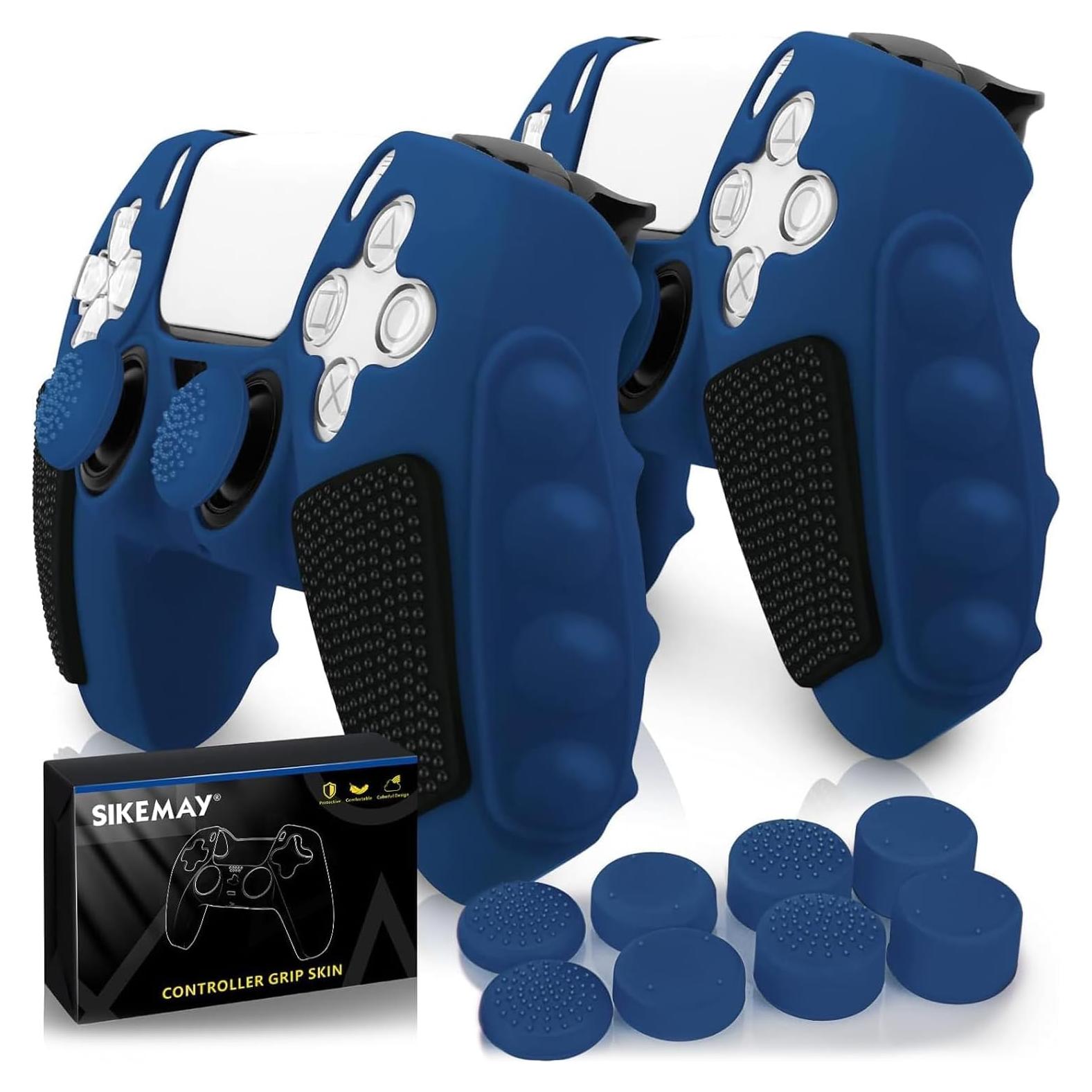 Funda Antideslizante SIKEMAY para Controlador PS5 - Azul-Negro