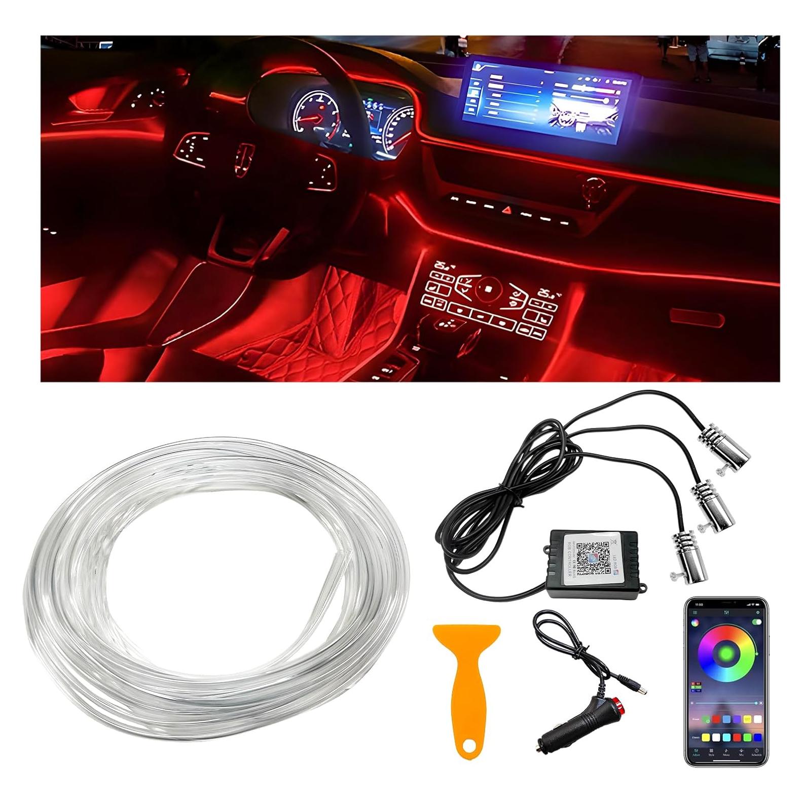 Luces LED de tira para coche NYTKL 197" RGB con APP
