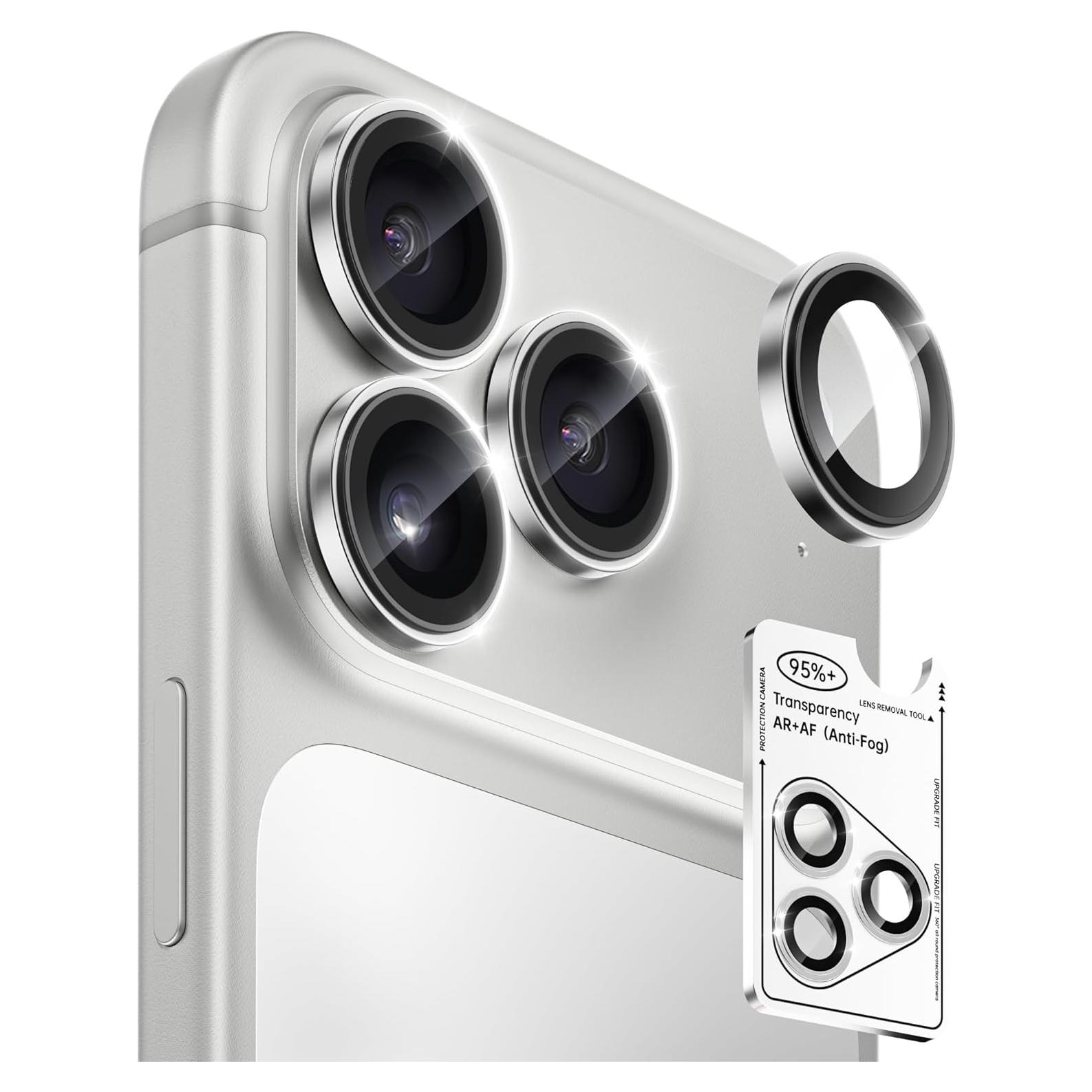 Protector de Lente de Cámara Bstozalle 2 Pack para iPhone 14/15/16/17 Pro Max - Vidrio Templado Grado Militar