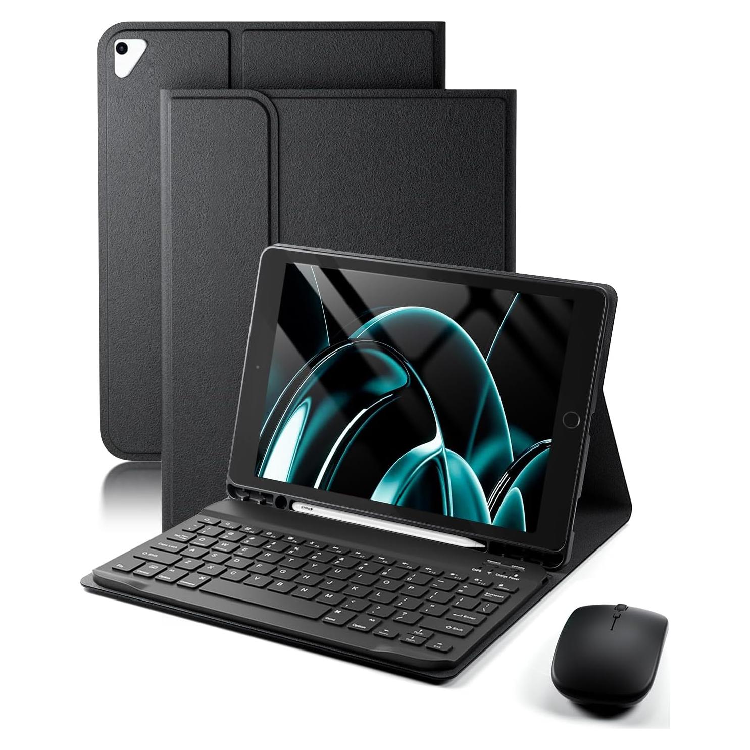 Funda de Teclado TUNKARMOR para iPad 9.7" - Negro