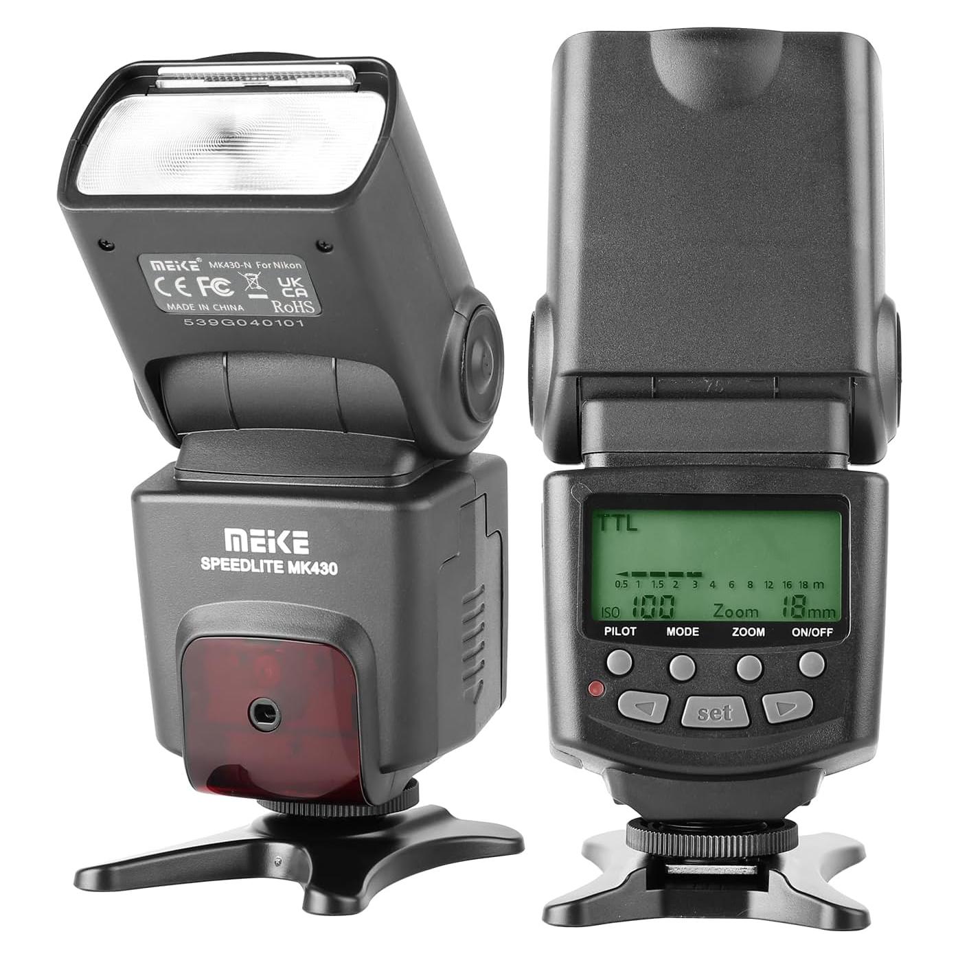 Flash Meike MK430 TTL para Cámaras Nikon - Compacto y Potente