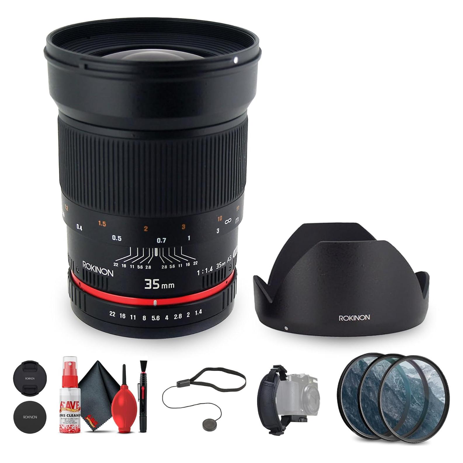 Lente Gran Angular Rokinon 35mm f/1.4 para Olympus 4/3