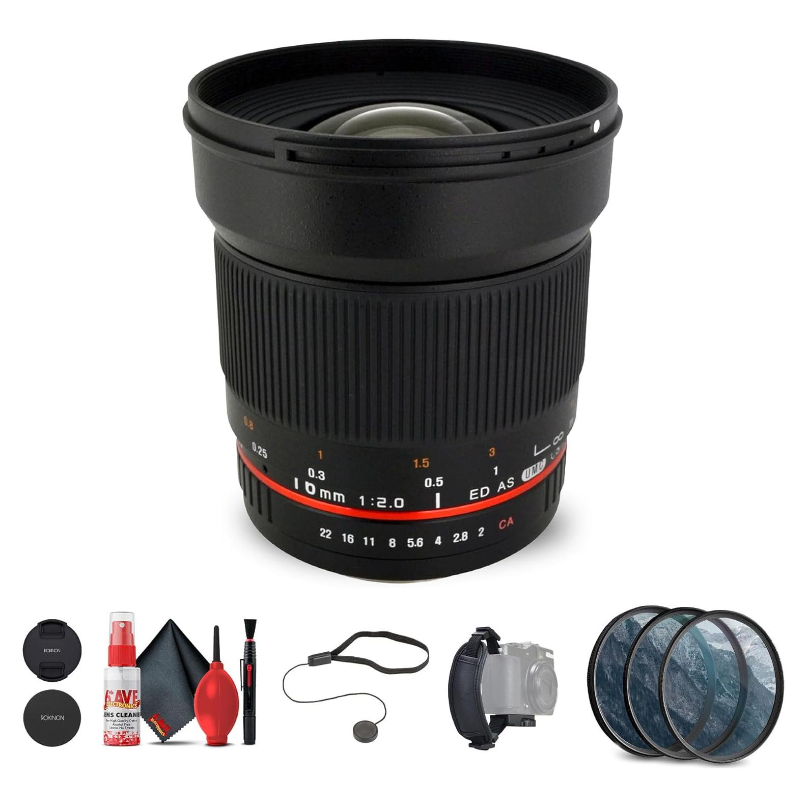 Lente Gran Angular Rokinon 16mm f/2.0 para Micro Cuatro Tercios
