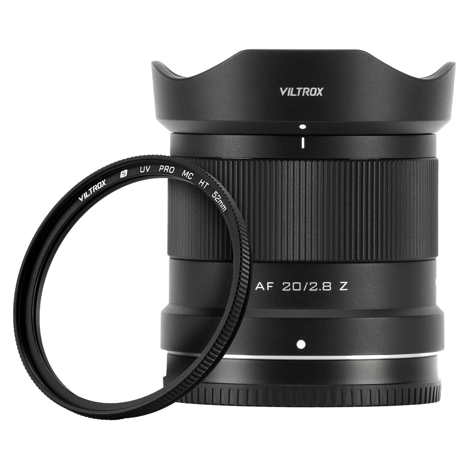 Lente VILTROX 20mm F2.8 Z + Filtro 52mm para Nikon Z