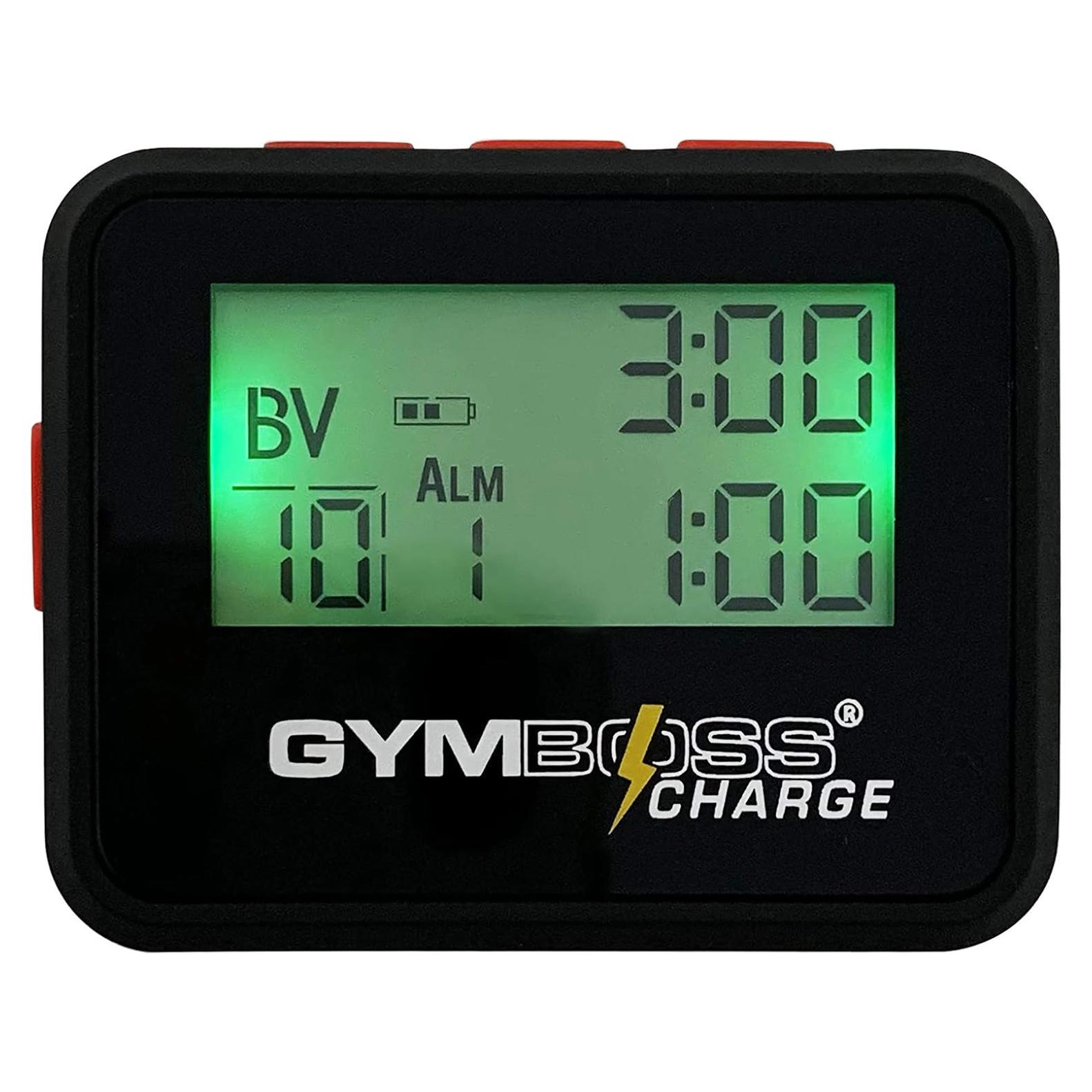 Temporizador de Intervalos Gymboss Charge Negro/Rojo