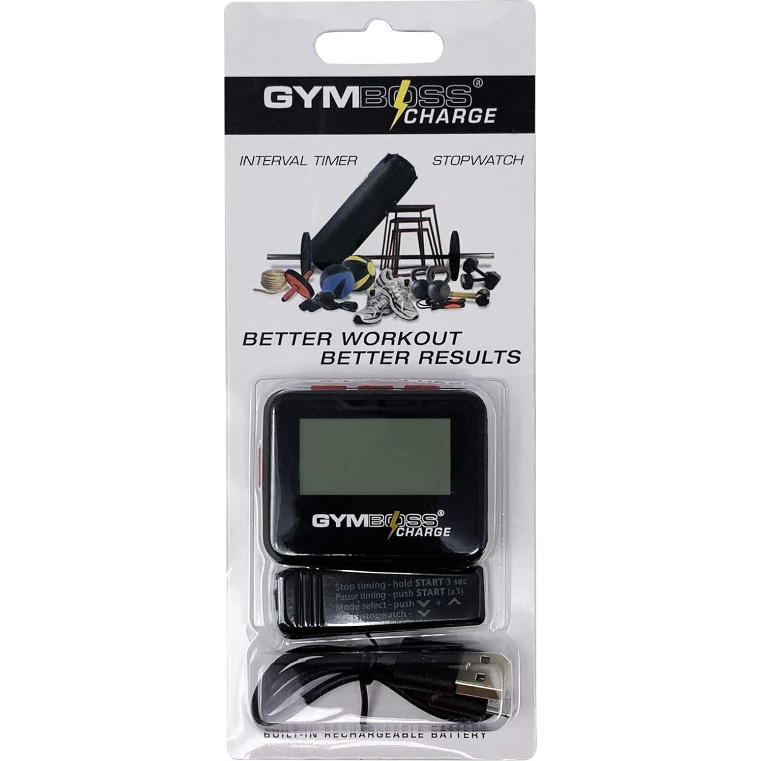 Temporizador de Intervalos Gymboss Charge Negro/Rojo
