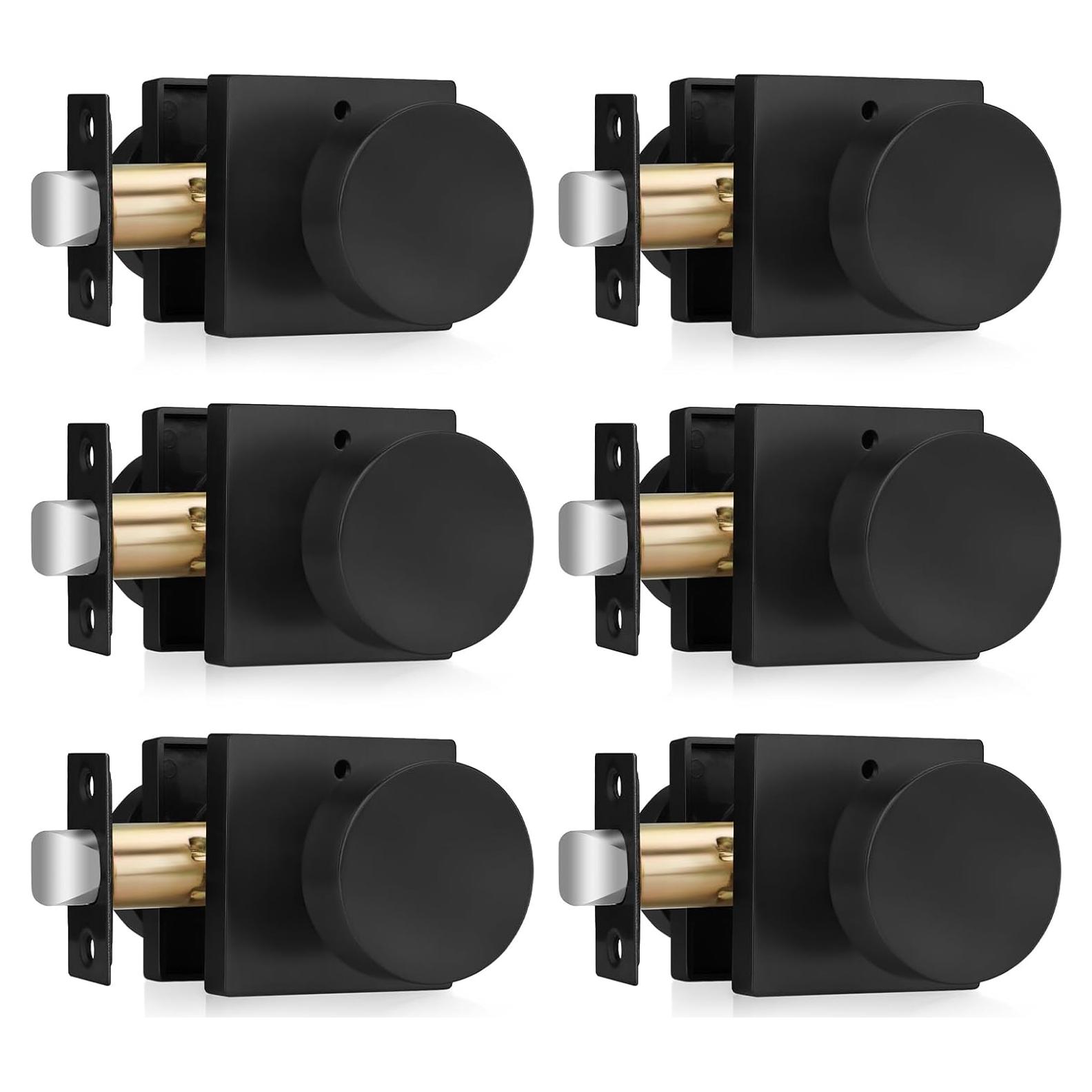 Perillas de Puerta Negras Mate Haidms - 6 Paquete Privacidad