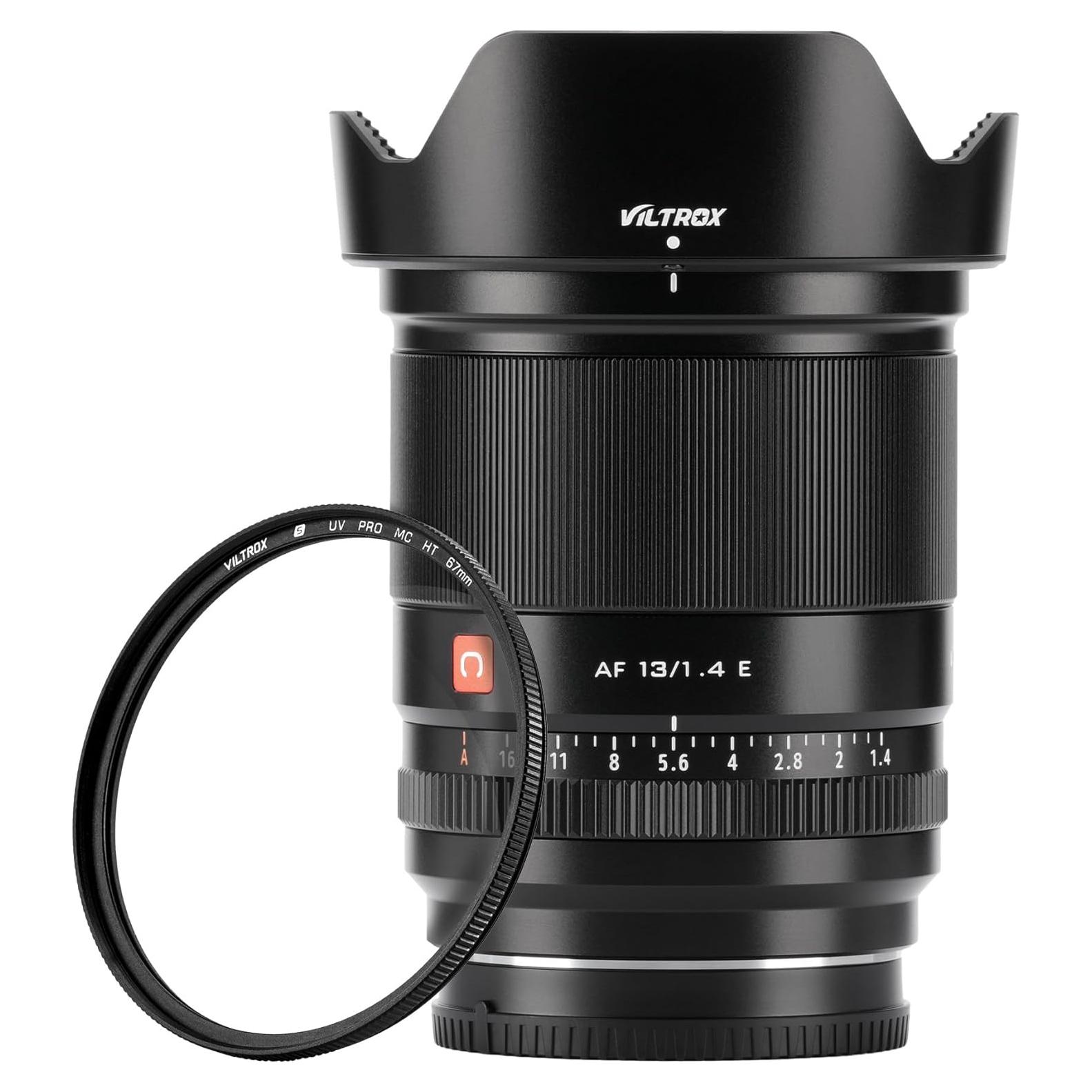 Lente VILTROX 13mm F1.4 E-Mount + Filtro 67mm para Sony