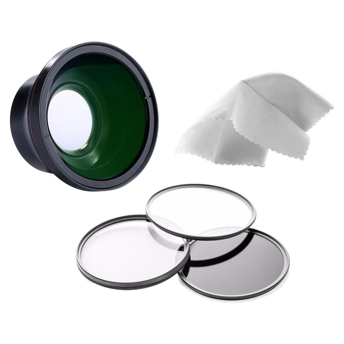 Lente Gran Angular Olympus Stylus XZ-2 0.43X + Kit de Filtros