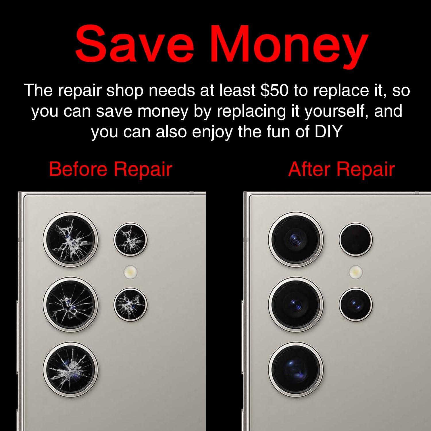 Reemplazo Cristal Lente Cámara Trasera ASDAWN Galaxy S24 Ultra