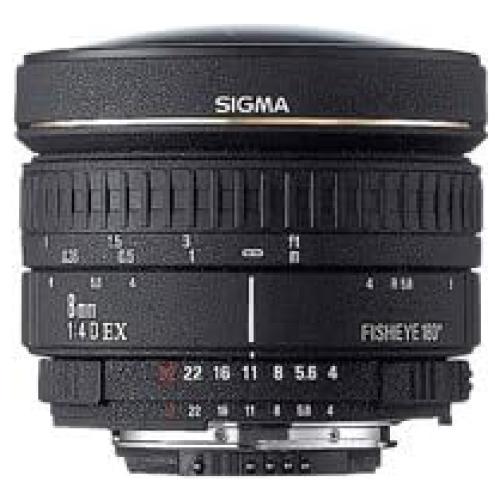 Lente Ojo de Pez Circular Sigma 8mm f/4 para Nikon SLR