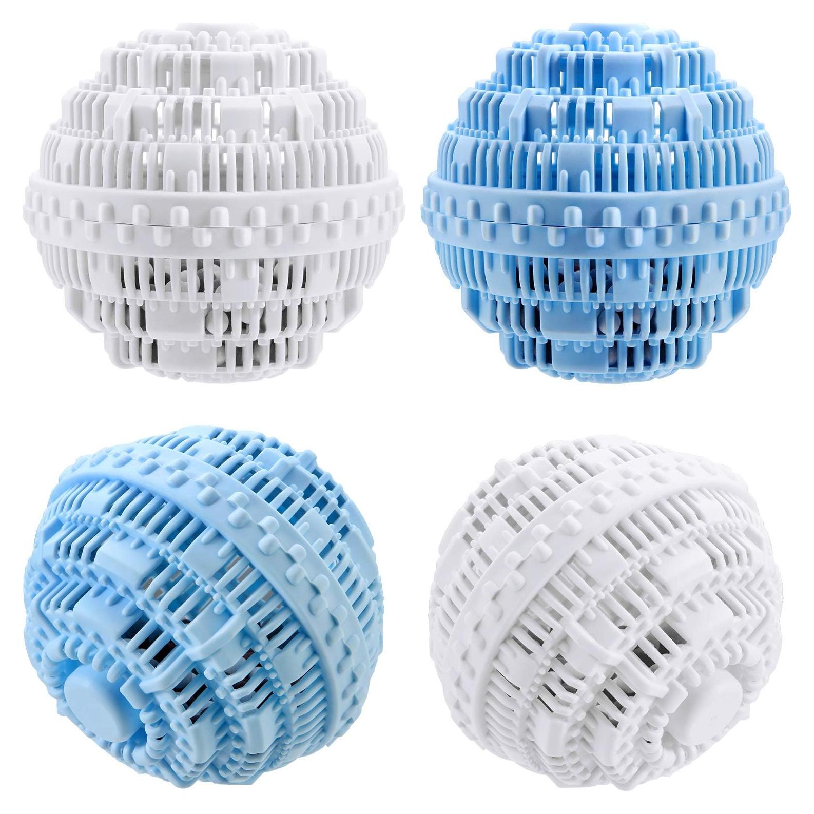 Bola de Lavado Boao 4 Piezas TPE 10.5 cm Azul y Blanco